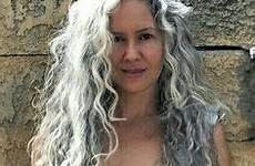 hair gray older silver women grey haired long sexy old woman beauties beauty natural beautiful curly lace wig wigs womens