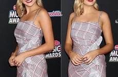 bailee madison sexy hot dress plaid ruffle feminine vinader cascading highlighting accessorized monica variety rings form side she down legs