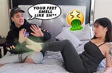 feet stinky boyfriend prank extreme