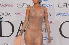 rihanna through dress naked hot tits outfit show her