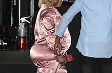 chyna blac tracksuit silk baby her pink pregnant pinks bump shows off xposurephotos bulging
