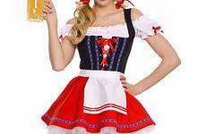 german oktoberfest dirndl girl costume beer bavarian halloween dress fraulein wench fancy 2xl xl maid costumes sexy