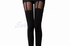 garter belt thigh stocking slim stockings fake tight lingerie lace sexy women klv top