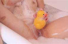 pussy rubber bath duckie bubble masturbates babe while sexy her pornhub
