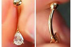 piercing gold vch belly jewelry 14g rings button body ring choose board