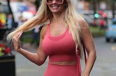 christine mcguinness cheshire workout tights tight gear gym leaves her sexy toned coral figure into she leggings slips hawtcelebs flashed