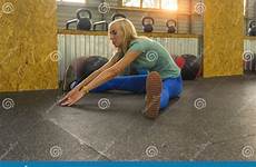beatifull stretching flo sitting doing blonde woman preview