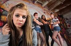 gang girl intimidating stock members pressure peer female royalty youth life another study