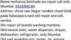 Whirlpool washing machine AGISS50 WE repair call only Mumbai 9324368160