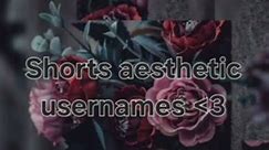 Short aesthetic usernames #aesthetic #secrets