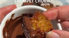 easy air fryer crumpet churros! #dessert #dessertrecipe #easyrecipe #airfryer #airfryerrecipes