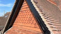 Gable End Repairs Littlehampton. Broken tiles replaced and repointed. Missing tile hanging tiles replaced. And a full repaint of the gable end facia and soffit. 01903 962228 07770951564 | Arial’s and Satellite Dishes Get Them Gone.