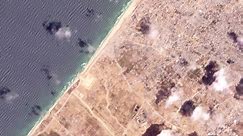 Satellite imagery shows construction of Gaza pier