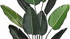 Bird of Paradise Artificial Plant 5FT Tall Fake Plants with 10 Trunks Faux Banana Leaf Plant in Pot Decorative House Plants Tropical Palm Plant for Home Office Decor Indoor Outdoor