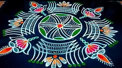 Traditional padi kolam designs 🌺 Beautiful festival rangoli designs