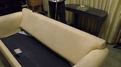Sofa bed slipcover using easy pattern method.