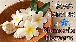 SOAP CARVING｜Easy | Plumeria Flowers | How to make | - YouTube | Soap carving, Plumeria flowers, Soap sculpture easy flower
