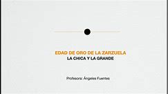 EL ARTE DE ESCUCHAR MÚSICA. LA EDAD DE ORO DE LA ZARZUELA. Ángeles Fuentes