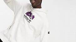 adidas Originals Adventure central print hoodie in white | ASOS