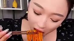 ASMR spicy noodles eating #mukbang #asmreating #asmrsounds #satisfyingvideo #trending #viral #asmr