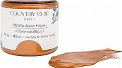Metallic Cream Paint - Chalk Furniture Paint Decorative Accents - Opaque or Translucent, Eco-Friendly Metallic Effects for Furniture Painting, Home Decor and Craft Projects - Lucky Penny (Copper) - 4 oz