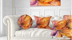 Designart 'Orange Lily Flower' Floral Throw Pillow - Bed Bath & Beyond - 20890572
