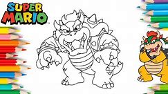 bowser the evil koopa king | super Mario Bros coloring pages