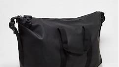 Rains 14200 unisex waterproof weekend duffel bag in black | ASOS