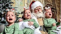 santa crying children
