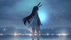 Beautiful fantasy anime animated digital art background for live wallpaper