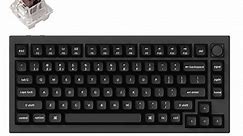 Keychron Q1 Pro 75% RGB Keychron K Pro Brown Fully Assembled w/ Knob Hot-Swappable QMK Custom Bluetooth Mechanical Keyboard Carbon Black