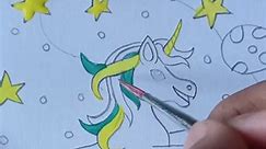 Unicorn 🦄 drawing 🖌️easy #art #youtubeshorts #drawing #painting