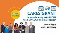 Broward County CARES Grant Tutorial: How to Apply (Non-Profit)