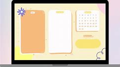 Desktop organizer | Desktop planner| Desktop wallpaper | Digital calendar | Folder icon | Dekstop icon | Digital background |Free canva|2024