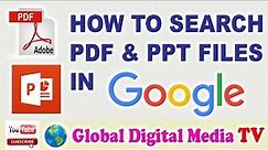 How to search pdf and ppt files on google in telugu