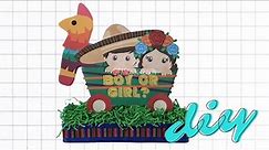 DIY: Fiesta Mexican Gender Reveal Boy or Girl Baby Shower Centerpiece Decoration