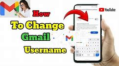 How To Change Gmail ID Username || Gmail ID Username kaise Change Kare👈