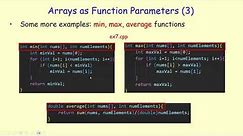 Arrays as function parameters