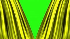 Yellow Curtains Opening and Closing Transition on Green Screen - Yellow Curtains Opening and closing 4K animation Package