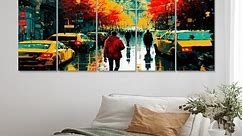 Designart "Paris City Life In Retro Colours II" French Landscape Multipanel Wall Decor - Bed Bath & Beyond - 38085998