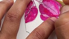 Part 34: Handmade gifttag | Easy diy crafting | Watercolor Bougainville flower #gifttags #giftgiving