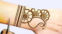 very easy very simple mehndi design || Arabic mehndi design || back hand mehndi design || henna