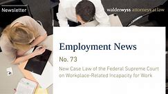 Joy Malka on LinkedIn: 🚨 New Federal Supreme Court decision on workplace-related incapacity for…