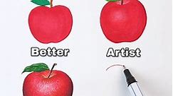 How to Draw Apple & 3d Trick Art