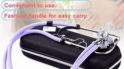 Portable Hard Zipper Stethoscope Carrying Bag Case Storage Box Shockproof black