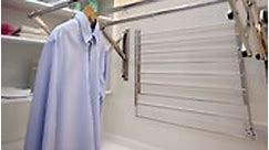 Wall-mounted adjustable drying rack a versatile and space-saving solution for drying your clothes.