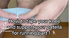How to tape your knee and support your patella for running part 1. 🏃‍♀️💨 Go tape and run safely! ______ #run #runner #running #marathon #sprint #kneepain #viral #physiotherapy #runrunrun #runhappy | Tape Lab