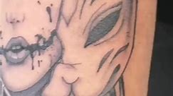Piece done on forearm. . #tattoos #tattoo #tattooartist #tattooart #tattooed #armtattoo #blackandgreytattoo #armtattoo #art #draw #scissor #girl #onigiri #anime #manga #animegirl #horror #horrorfilm #instatattoo | Riaan Beukes Tattoos
