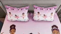 Erosebridal American African Ballerinan Sheet Set Black Girls King Bed Sheets Hot Pink Kids Bedding Sheets for Girls Cute Ballet Princess Fitted Sheet + Flat Sheet + 2 Pillow Cases