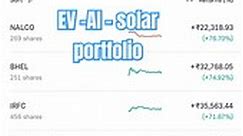 #stockmarket EV - AI - Solar Portfolio #businessadvice 💪💵📊🧑‍💻